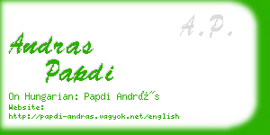 andras papdi business card